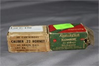 2x$ Remington .22 Hornet - 100 rounds total