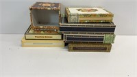 (7) cigar boxes, Maduro, Panetela Deluxe, Habana