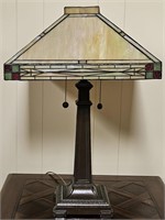 Stained Glass Lamp w/ Heavy Copper Base, 2/2