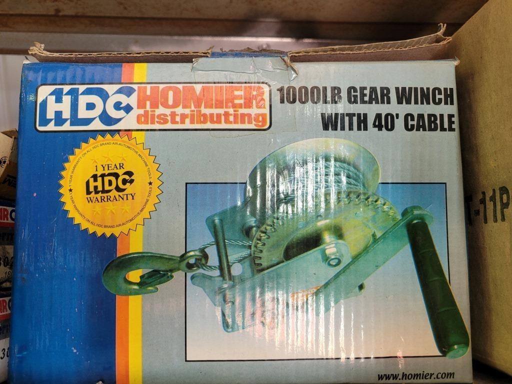 1000 lb clear winch 40in cable