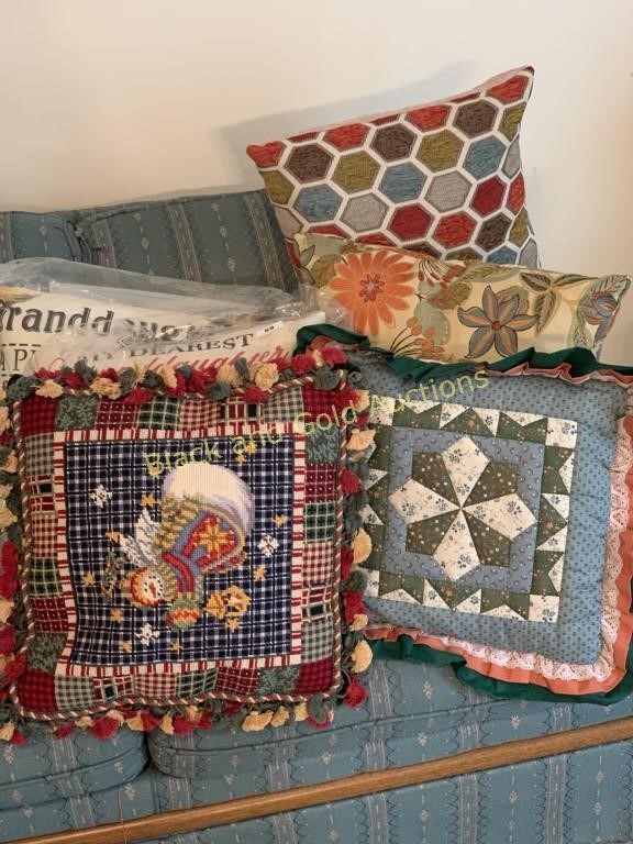 7 Square Decorative Pillows