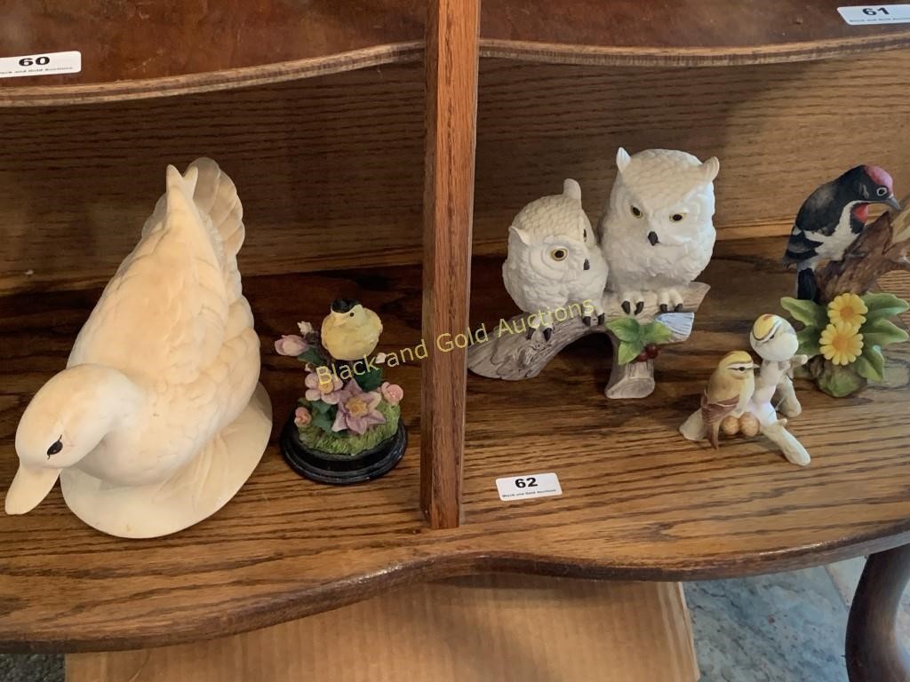 5 Bird Figurines