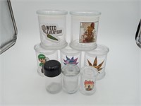 Glass Jars - Assorted Sizes & Decals