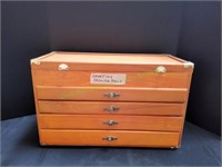 Wood Tool Chest w/ Drafting Tools