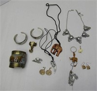 Lot of Elephant Theme Jewelry