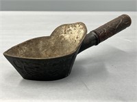 Chinese Silk Iron Coal Pan Hand Carved Wood