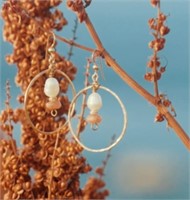 *Hoop Earring with Hanging Beads