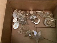 Metal Mother pearl style christmas ornaments