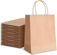 Paper Bags with Handles 100Pcs 8 x 4.25 x 10.5"