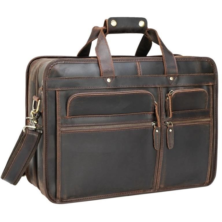 Polare 17" Full Grain Leather Briefcase $219.99