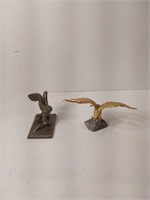 2 Non-ferrous Soft Metal Eagle Figures. U15B