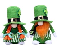 (new)LUOZZY 2 Pcs St Patricks Day Gnomes Desktop