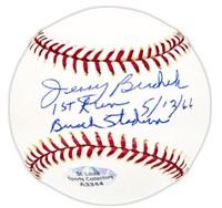 Jerry Buchek Signed Baseball Beckett BAS COA