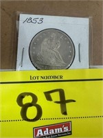 1853 SITTING HALF DOLLAR