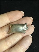 Mexican Sterling Pig Hog Pin Brooch