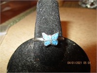 Turquoise Butterfly Ring 925-1.0 g