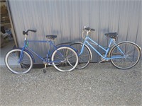 2 vintage old bikes