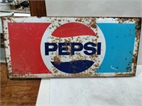 Metal Pepsi sign 22x10