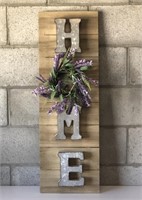 Wood and Metal Home Sign