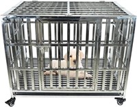 Confote 37" Heavy Duty Stainless Steel Dog Cage