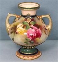 Royal Doulton Hand-Painted Floral Vase