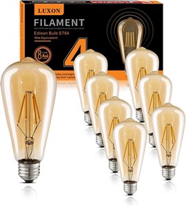 NEW $45 8PK LED Dimmable Edison Bulb