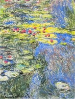 French Pastel & Gouache Paper Signed Claude Monet