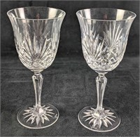 2 Rogaska Crystal Richmond Cut Water Goblets