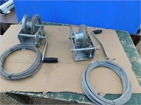 Pr of HD handwinches c/w cable