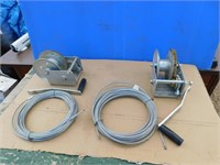 Pair of HD handwinches c/w cable