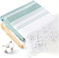 SEALED-Oversized Cotton Turkish Beach Towels x3