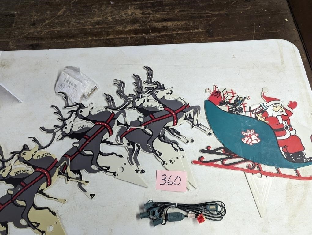 Vintage Santa Claus and Reindeer Decorations