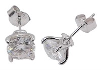 14K White Gold 1.0ct Moissanite Earrings