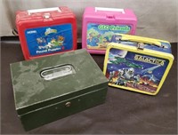 Lot of Vintage Lunch Boxes & Storage Box