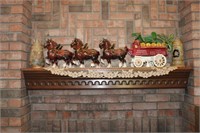 Mantle Lot with Budweiser Clydesdales & Wagon and