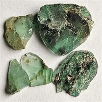 CERT 6.20 Ct Rough Emerald Gemstones Lot, GLI Cert