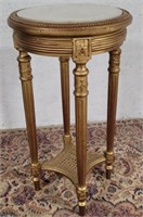 Marble top plant stand 15"29"