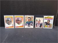 (5) Walter Payton Football Trading Cards