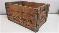 1940 Wausau Brewing Company Beer Crate