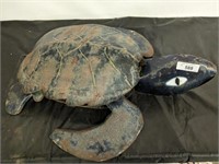 LARGE METAL LEATHERBACK TURTLE WALL DECOR 30IN