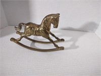 Brass rocking horse