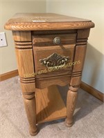 Slim Oak Side Table