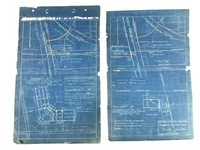 2 Blueprints, Lynn IN Proposed RR Stations 1913