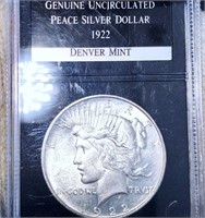 1922-D Silver Peace Dollar PCS - UNCIRCULATED