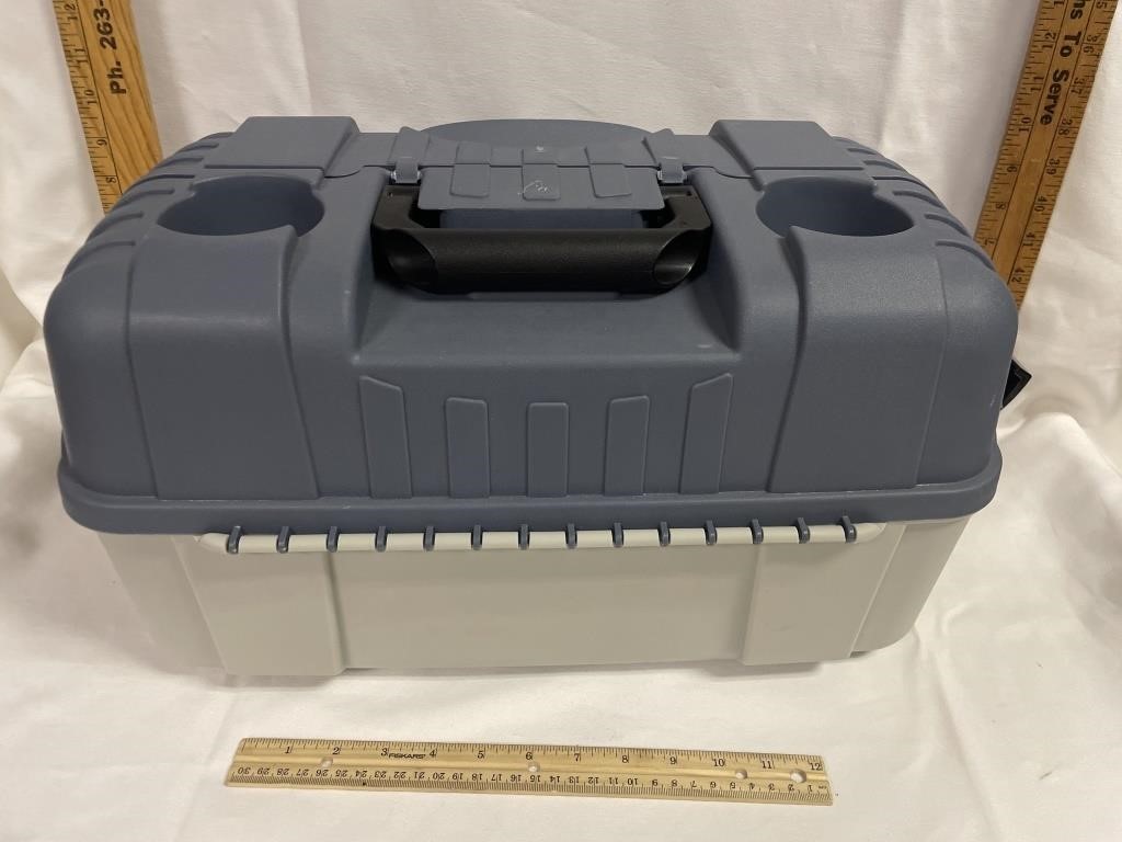 Tackle box with equipment
