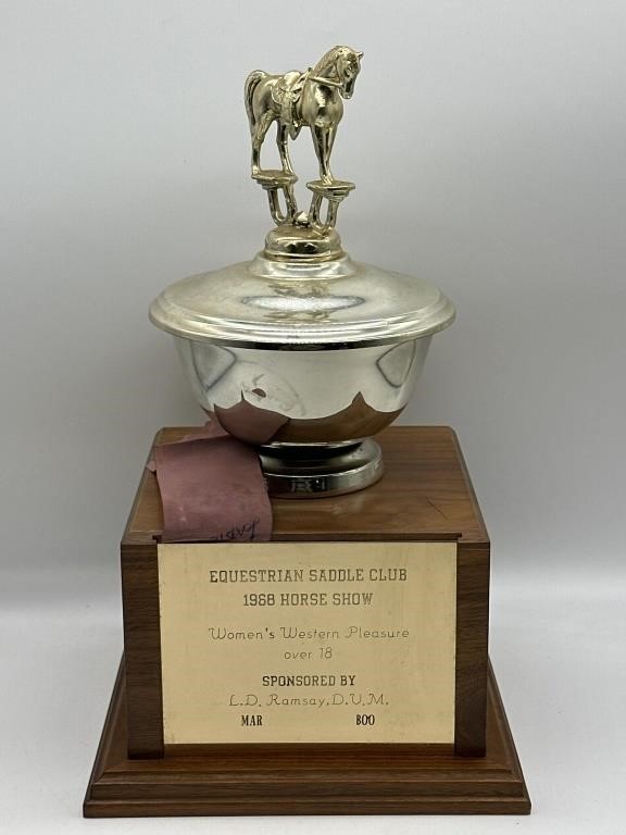 Equestrian Saddle Club 1968 Horse Show Trophy