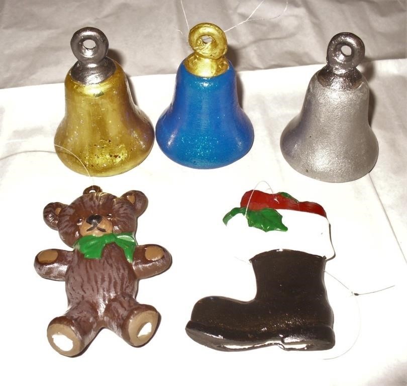 Handpainted Ceramic Christmas Bells & more