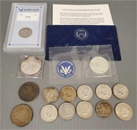 Group of assorted U.S. silver coins including