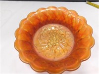 Marigold Carnival Glass Bowl