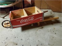 Coca Cola crate wheel barrow